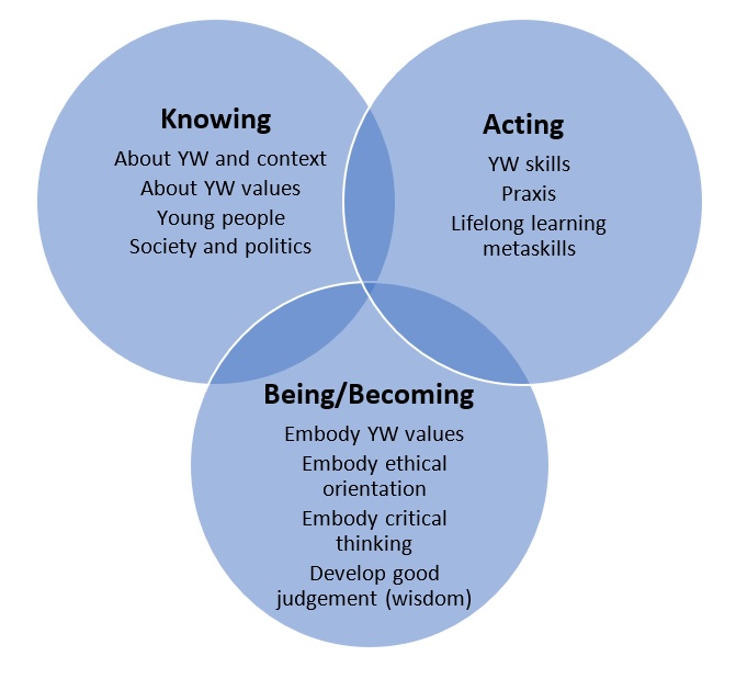 A diagram showing a balanced pracademic approach